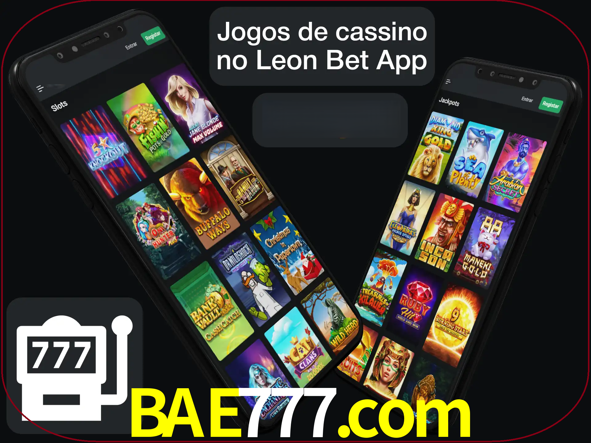 Escolha quais jogos de cassino jogar no app.