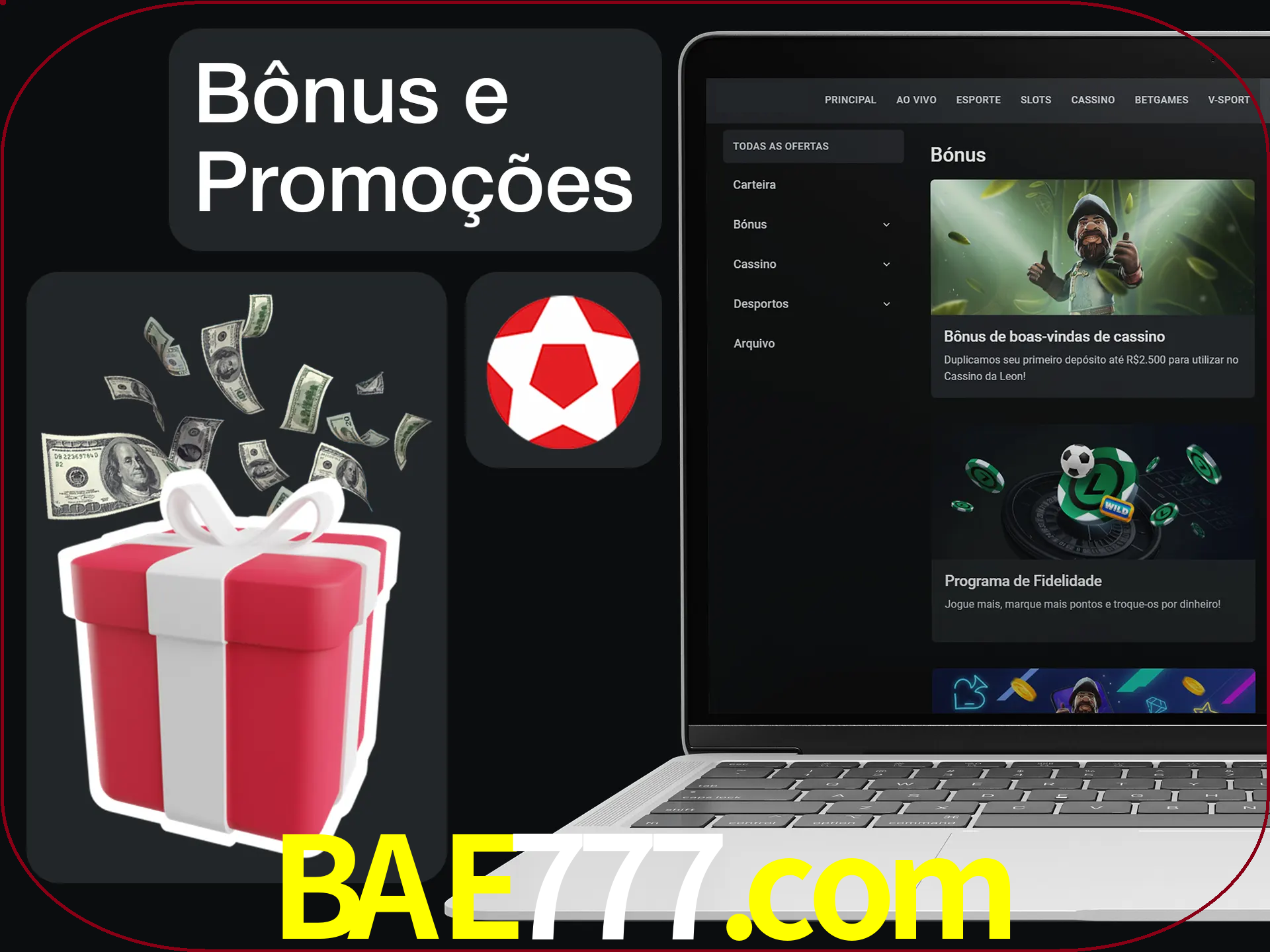 Verifique se há novos bônus e promoções.