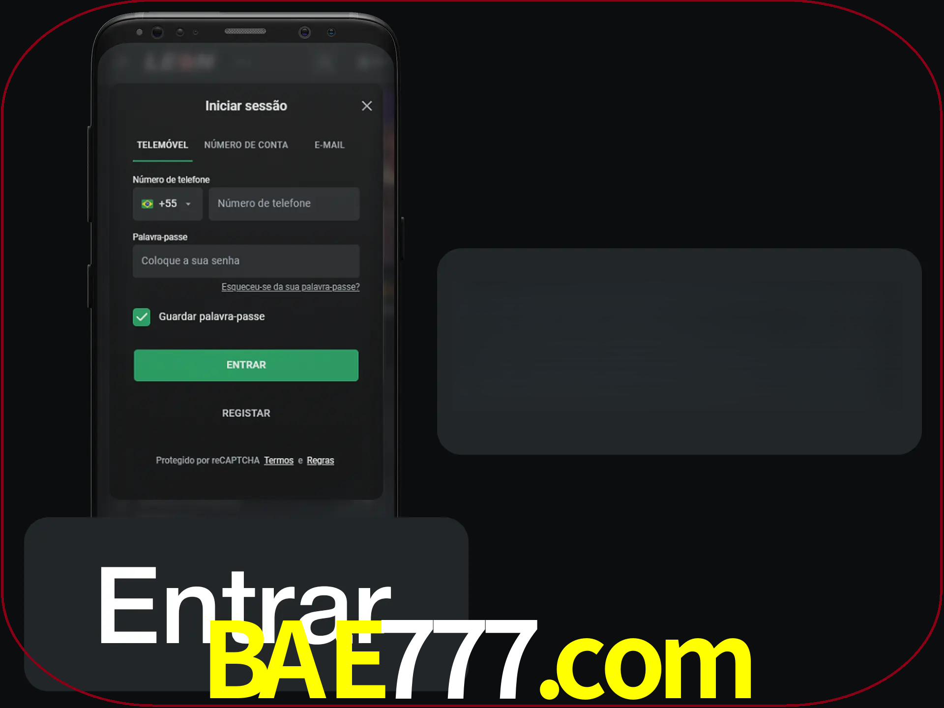 Faça o login para começar a apostar e jogar no cassino.