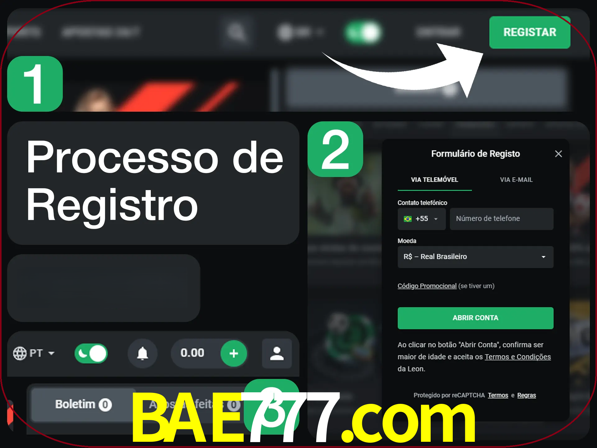 O processo de registro na LeonBet é simples.