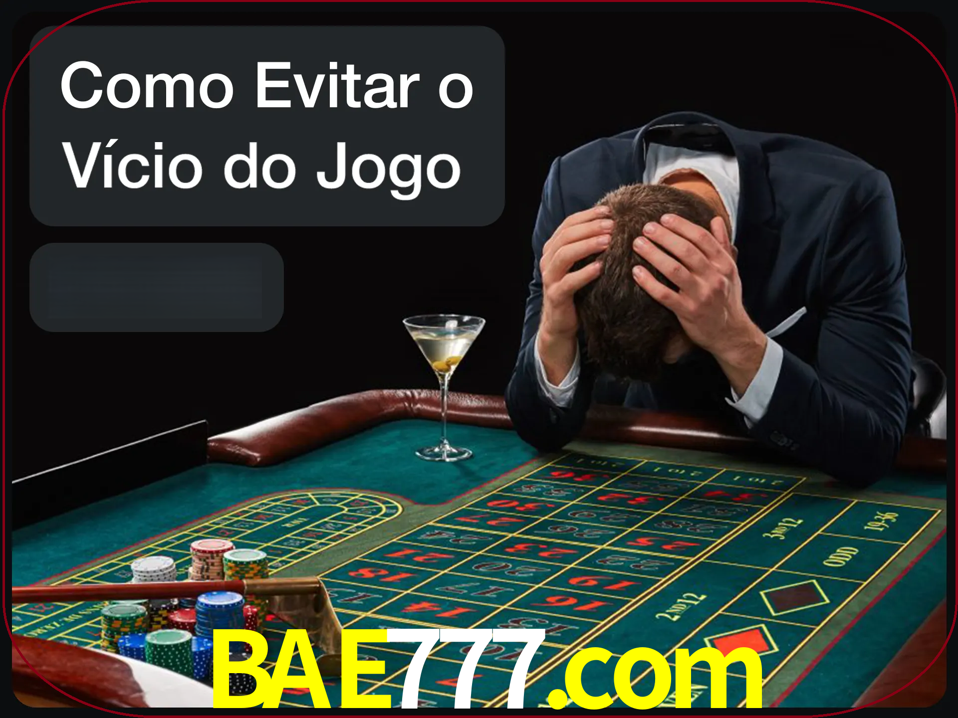 Você é responsável por cada uma de suas apostas.