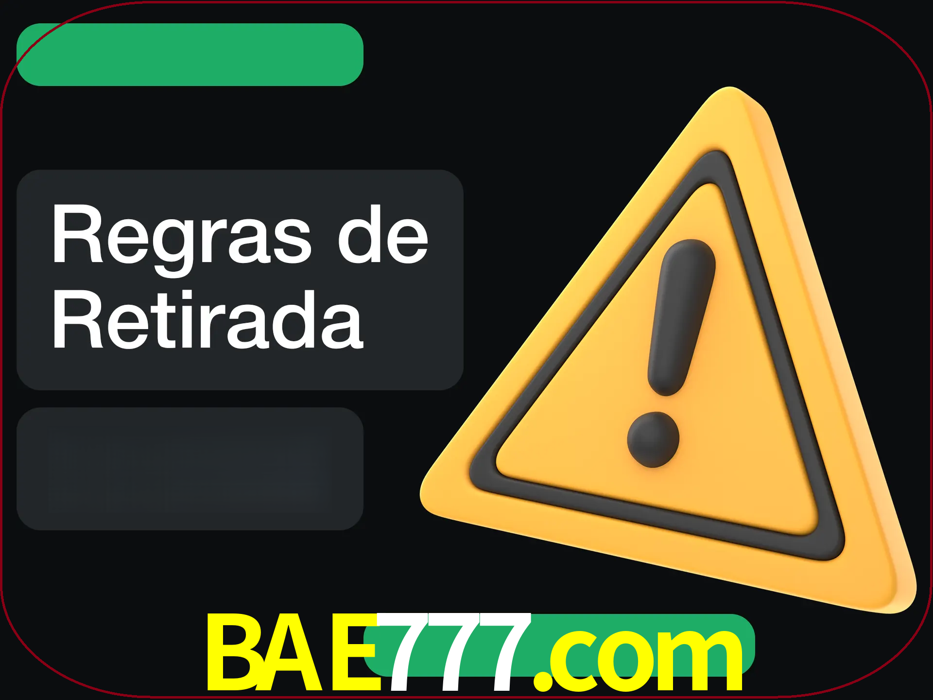 Leia as regras antes de fazer primeiro comdawal.